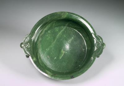 图片[3]-Jade brush washer with ring handles, Qing dynasty (1644-1911)-China Archive